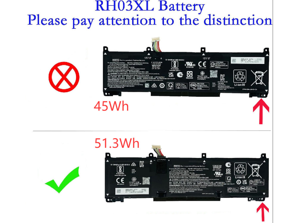 RH03XL HSTNN-OB1T HSTNN-DB0B HSTNN-IB9P HSTNN-IB9Q HSTNN-UB7X